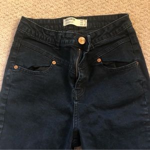 High wasted dark navy jeans
